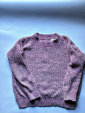 Lace-Up Detail Purple Sweater Like New